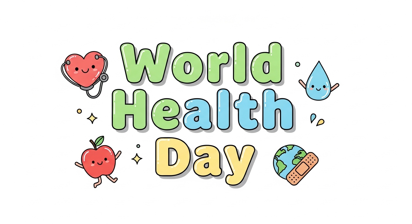 World Health Day Concept with Cheerful Wellness Elements - Feature Image Apr 213