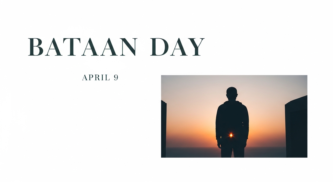 Bataan Day Philippines: April 9 Commemoration with Solemn Figure Silhouette at Sunset - Feature Image Apr 228
