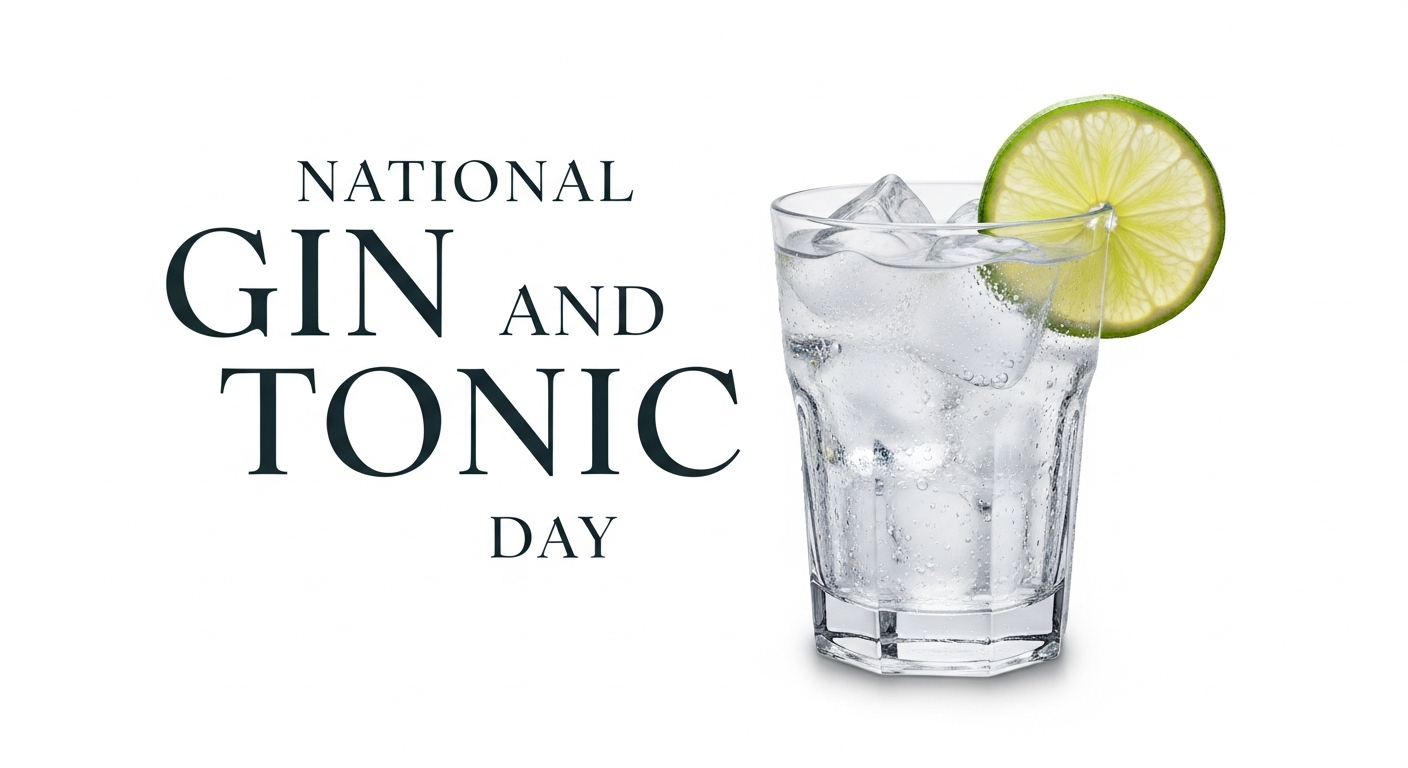 National Gin and Tonic Day: Classic Cocktail with Ice and Lime on White Background - Feature Image Apr 236
