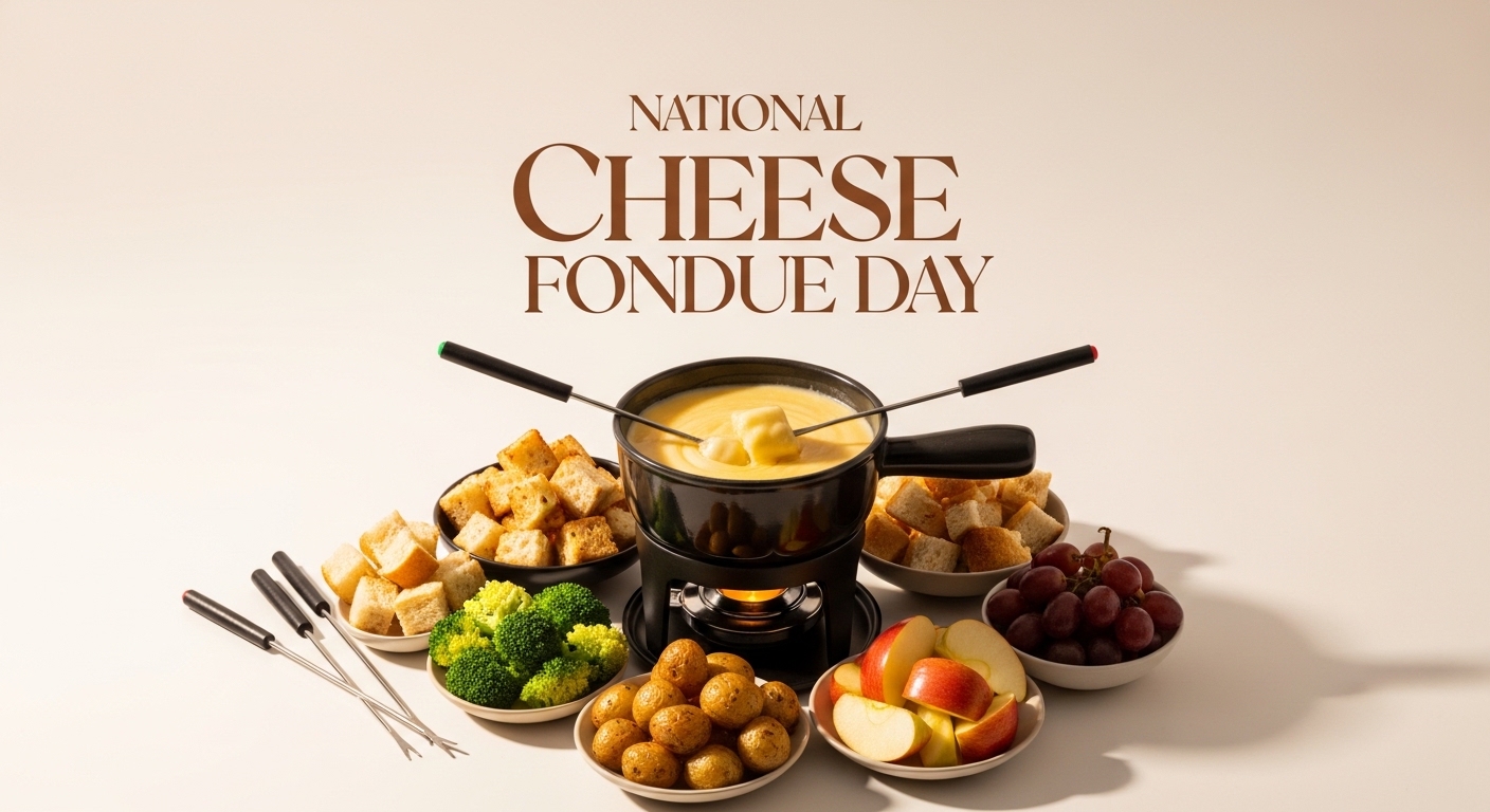 Creamy Cheese Fondue Pot with Assorted Dippers & Accompaniments for Festive Celebrations - Feature Image Apr 262