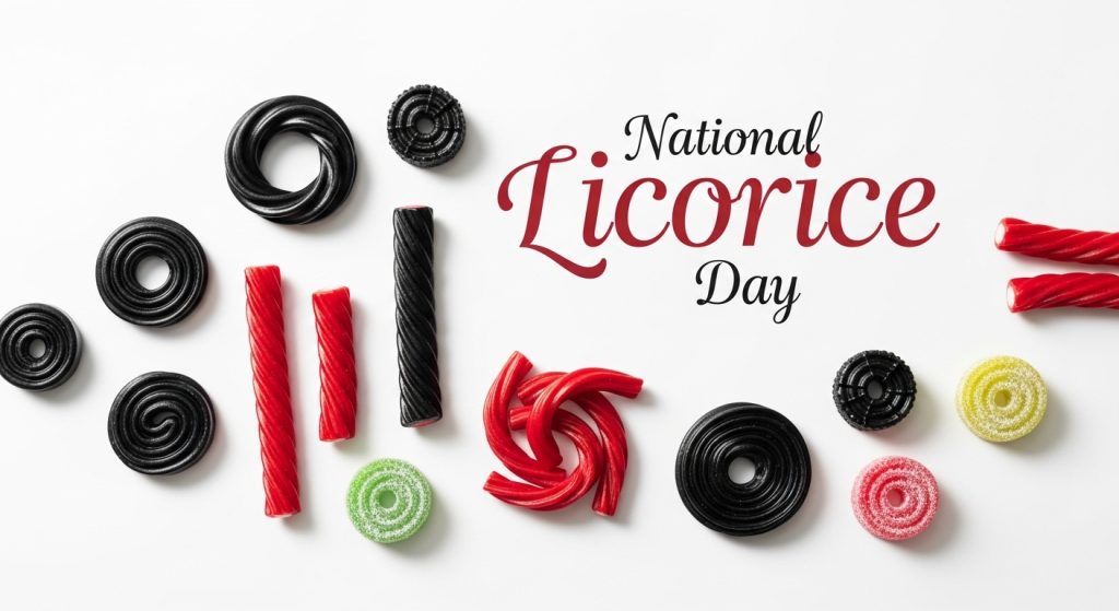 National Licorice Day Celebration with Assorted Candies on White Background - Feature Image Apr 279