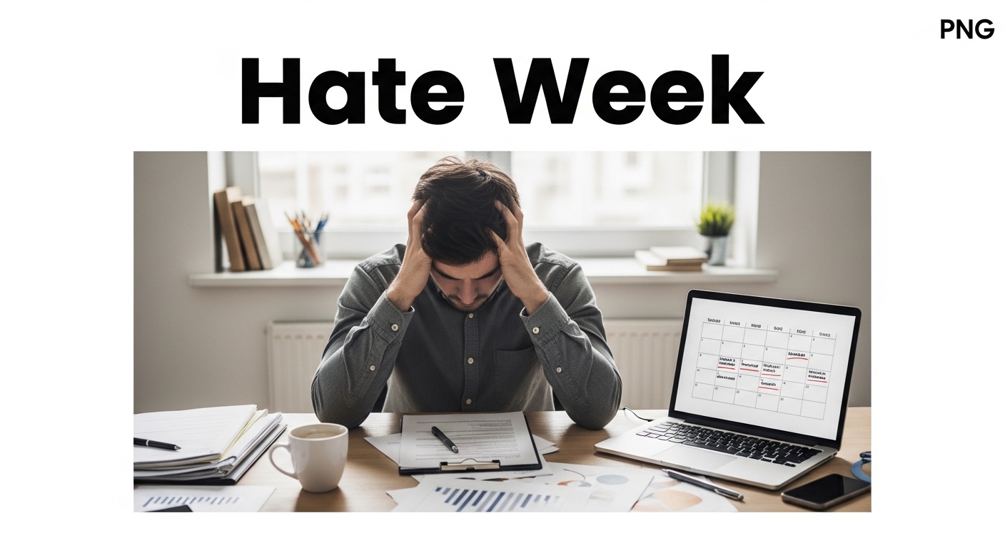 Stressed Professional Man Overwhelmed at Office Desk with Laptop - Feature Image Apr 285