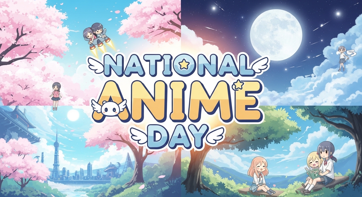 National Anime Day: Manga Style Characters, Cherry Blossoms, Cityscapes, Moonlit Scenes - Feature Image Apr 318