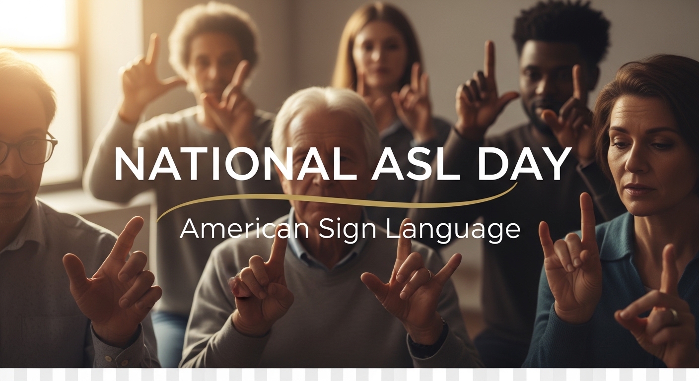 National ASL Day: Diverse Group Practicing American Sign Language - Feature Image Apr 319