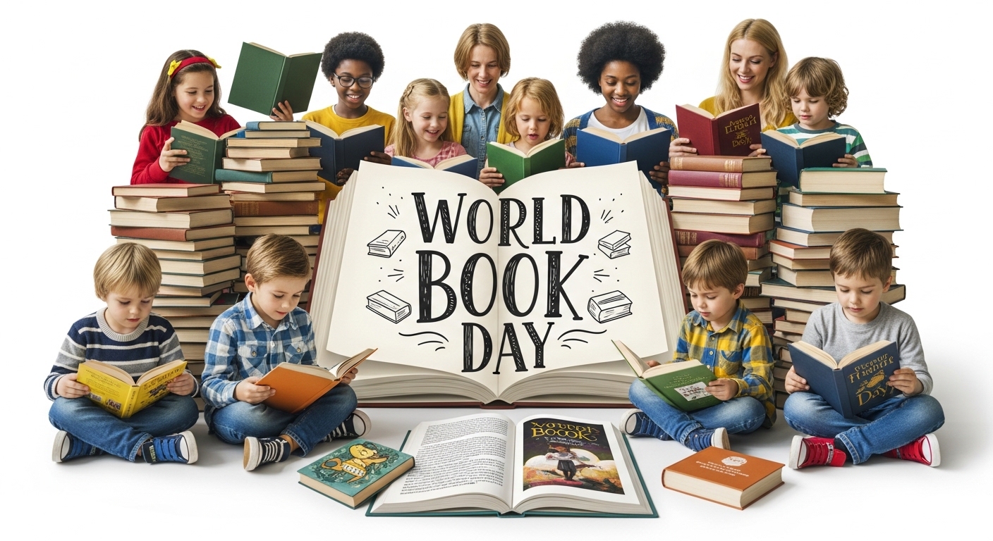 Diverse Group Engaged in Reading for World Book Day Celebration - Feature Image Apr 451