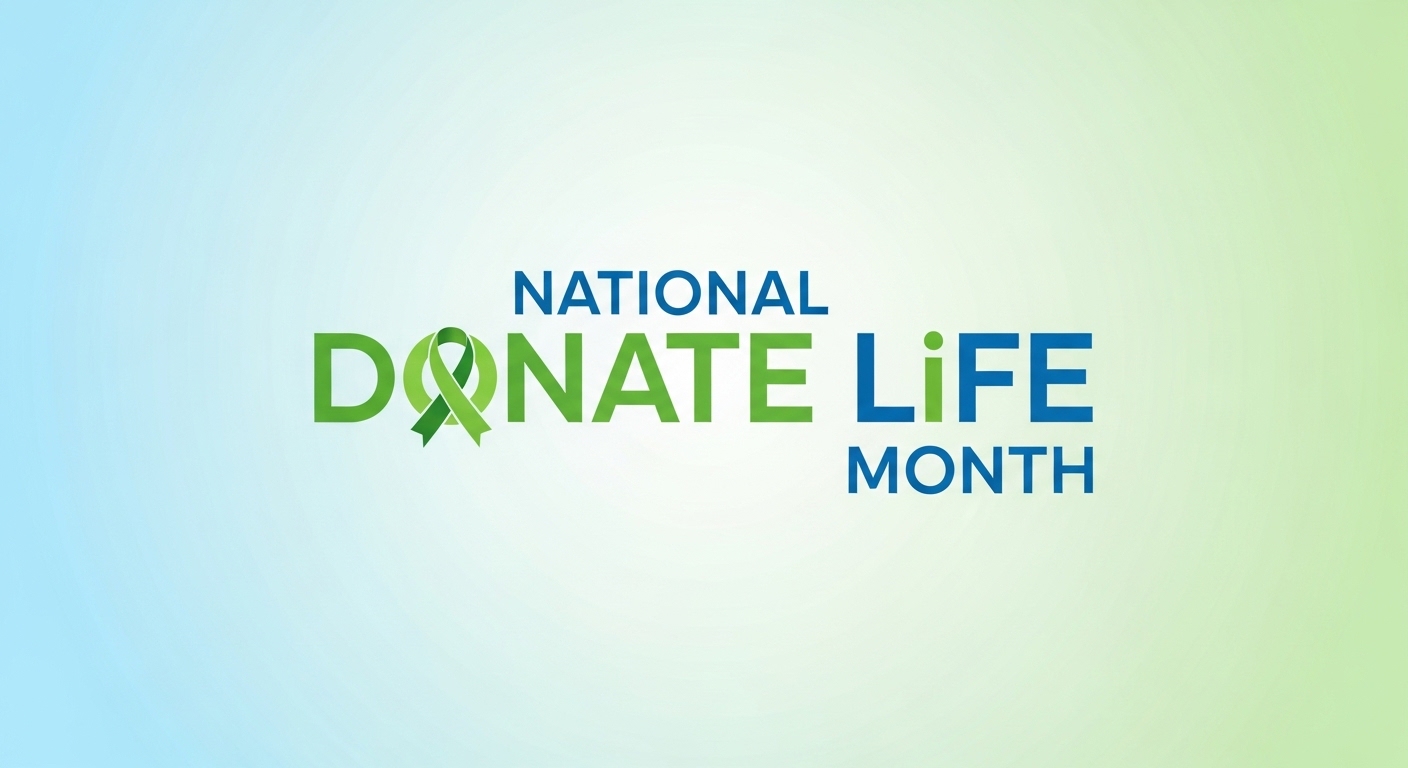 National Donate Life Month Banner with Organ Donation Awareness Ribbon - Feature Image Apr 62