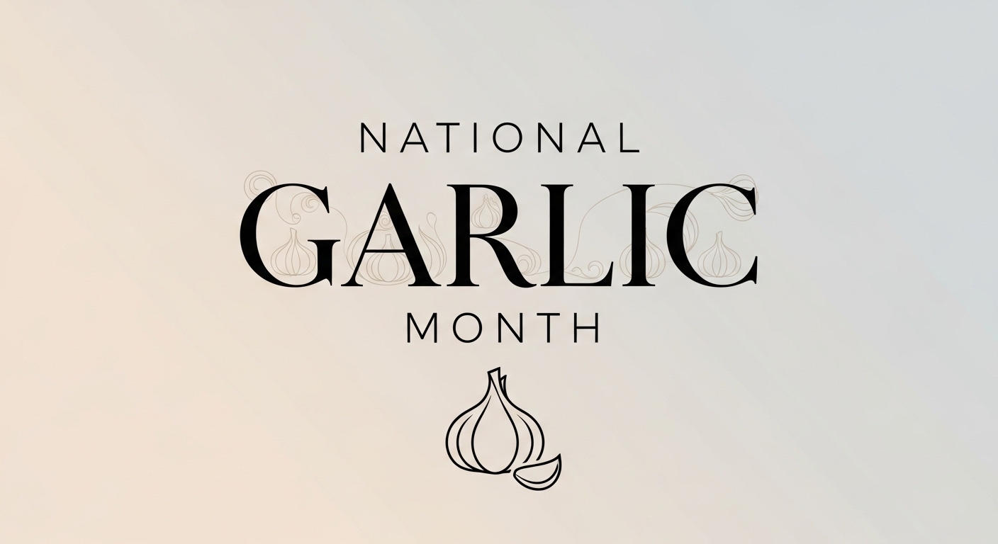 National Garlic Month Commemoration with Outline Illustration - Feature Image Apr 68
