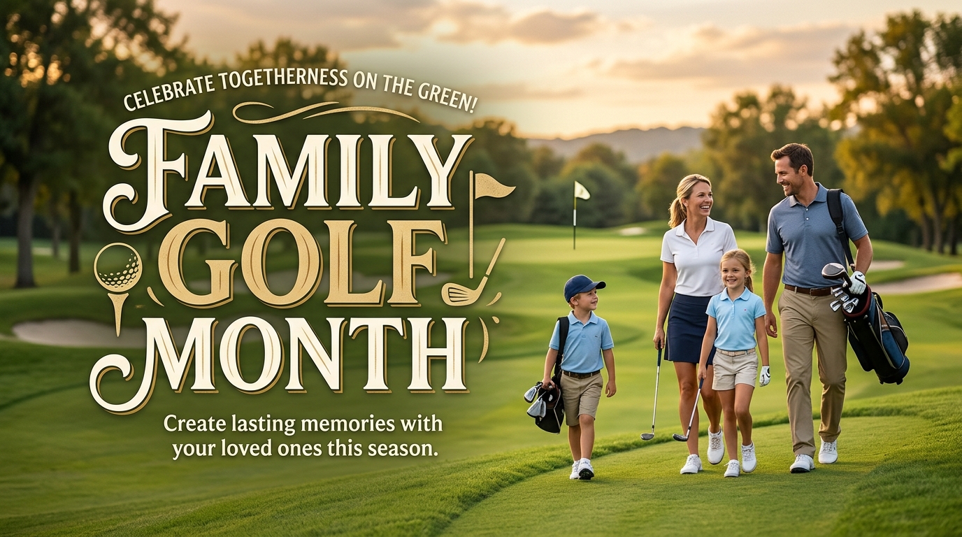 Family Golf Outing: Parents and Children Enjoying Sport Together on a Lush Green at Sunset - Feature Image Jul 41