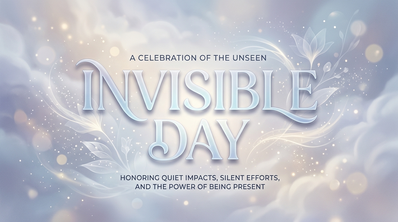 Invisible Day: Honoring Unseen Contributions & Quiet Impacts with Ethereal Background - Feature Image July 118