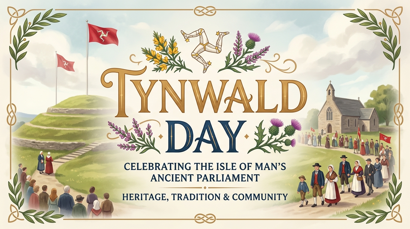 Tynwald Day Isle of Man Parliament Celebration Heritage Event Illustration - Feature Image July 156