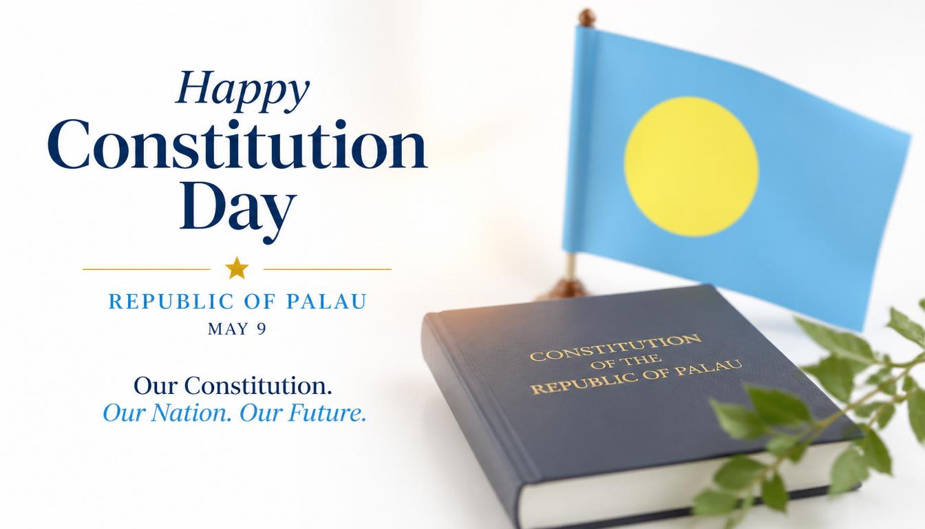 Palau Constitution Day Commemoration: National Flag and Foundational Legal Text - Feature Image July 197