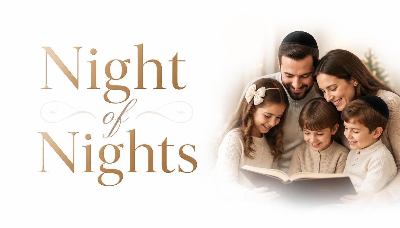 Happy Jewish Family Reading for Special Night Celebration with Design - Feature Image July 244