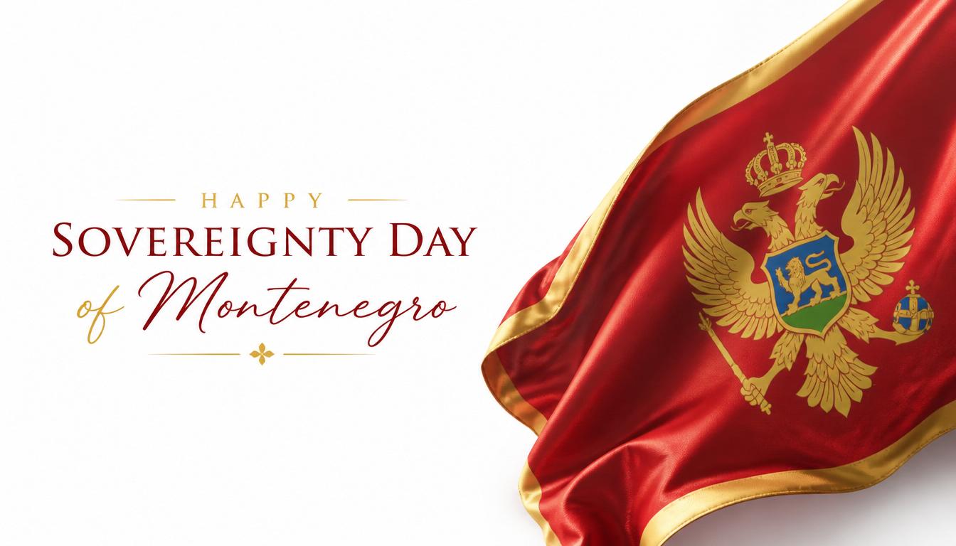 Montenegro Sovereignty Day Celebration Banner with Waving National Flag and Emblem - Feature Image July 254 1
