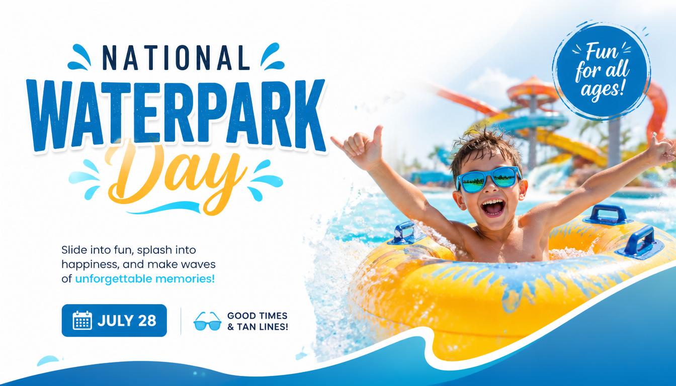 A young boy wearing sunglasses and riding a yellow and blue inflatable tube
