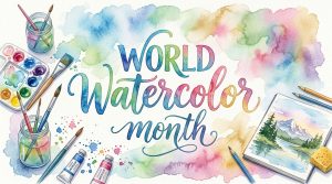 World Watercolor Month Art Tools & Vibrant Paint Splashes - Feature Image July 82