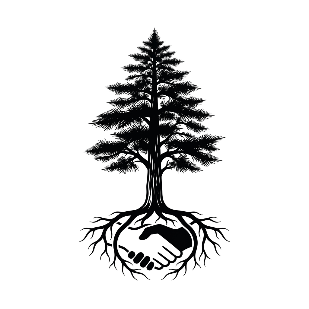 A tree silhouette standing alone under a starry night sky