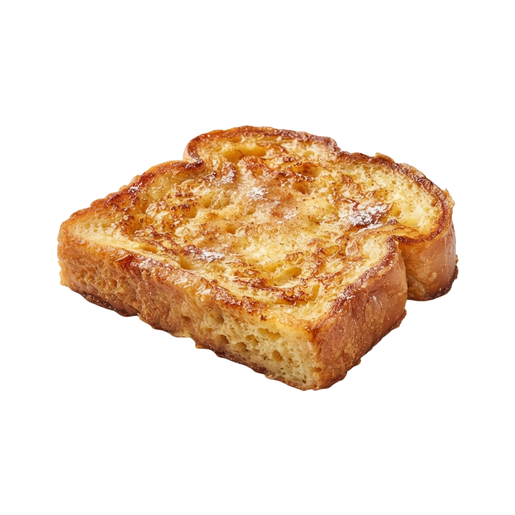 A close-up image of a toasted bread slice with a golden-brown crust and a slightly crispy texture.