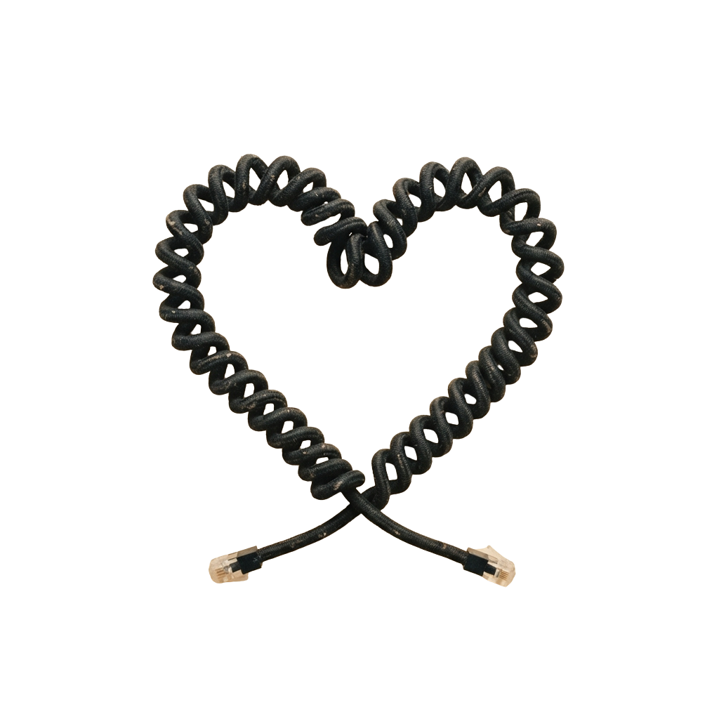 A black heart-shaped braided elastic wristband with gold-toned clasps at the bottom ends