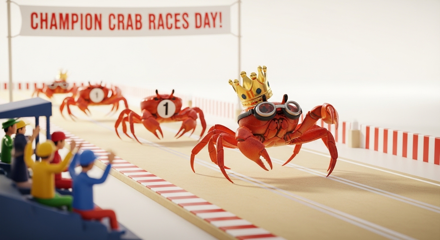 Championship Crab Race: Crowned Winner & Spectators Cheer - Feature Imagefeb17