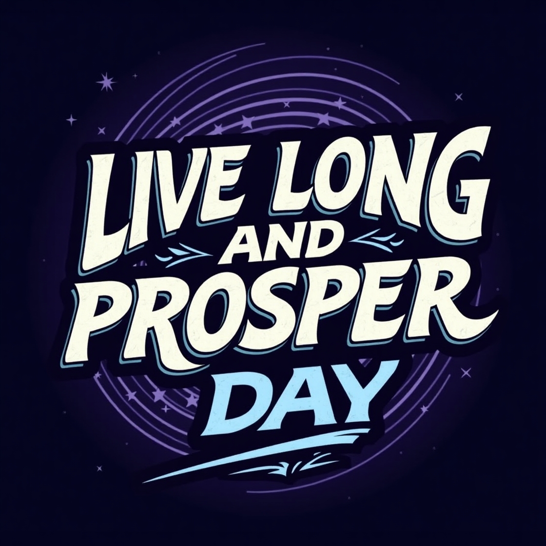 Live Long and Prosper Day: Motivational Typography Design