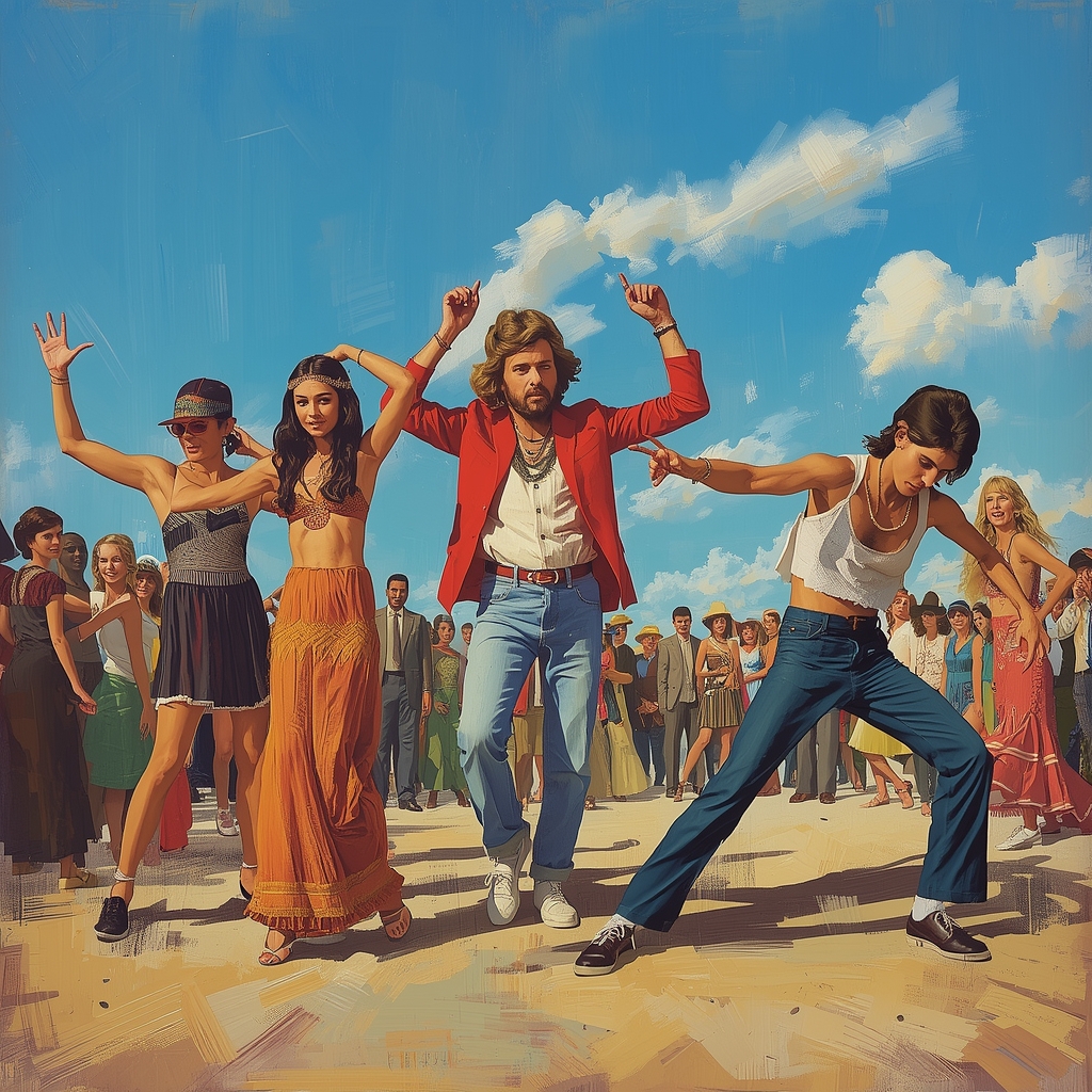 Groovy 70s Dance Party: Retro Fashion, Vibrant Energy, and Summer Fun