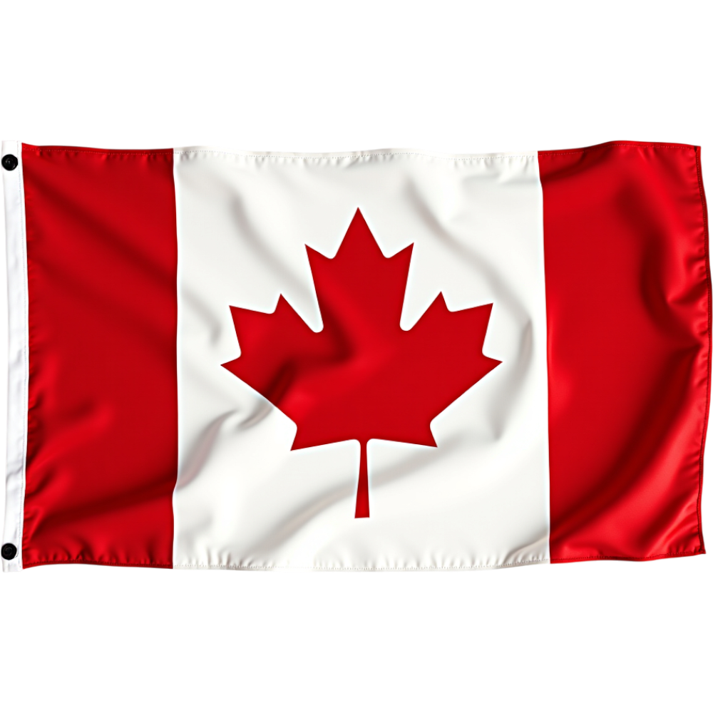 Vibrant Canadian National Flag with Maple Leaf Waving on Dark Background - Anniversary Of The Statute Of Westminster 13