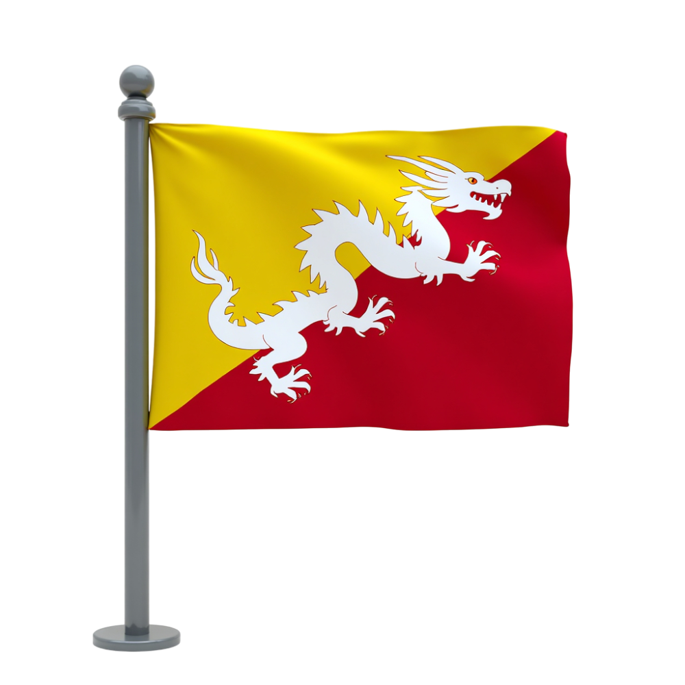 Bhutan National Flag Waving - Symbol of the Kingdom - Bhutan National Day 13