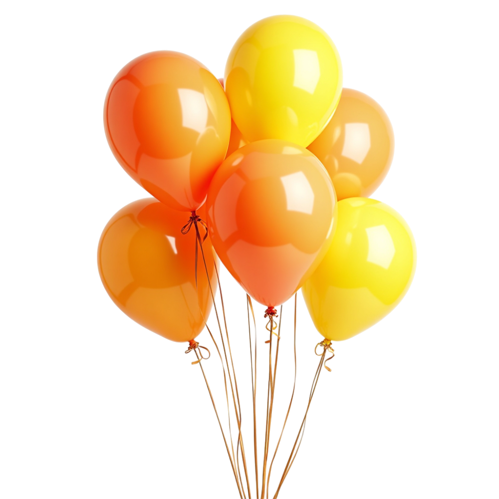 Group of Orange and Yellow Balloons for Celebrations and Events - Bhutan National Day 7