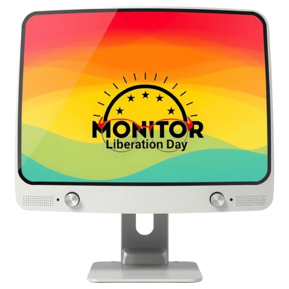 Monitor Liberation Day Display Screen Graphic Concept - Bifocals At The Monitor Liberation Day 7