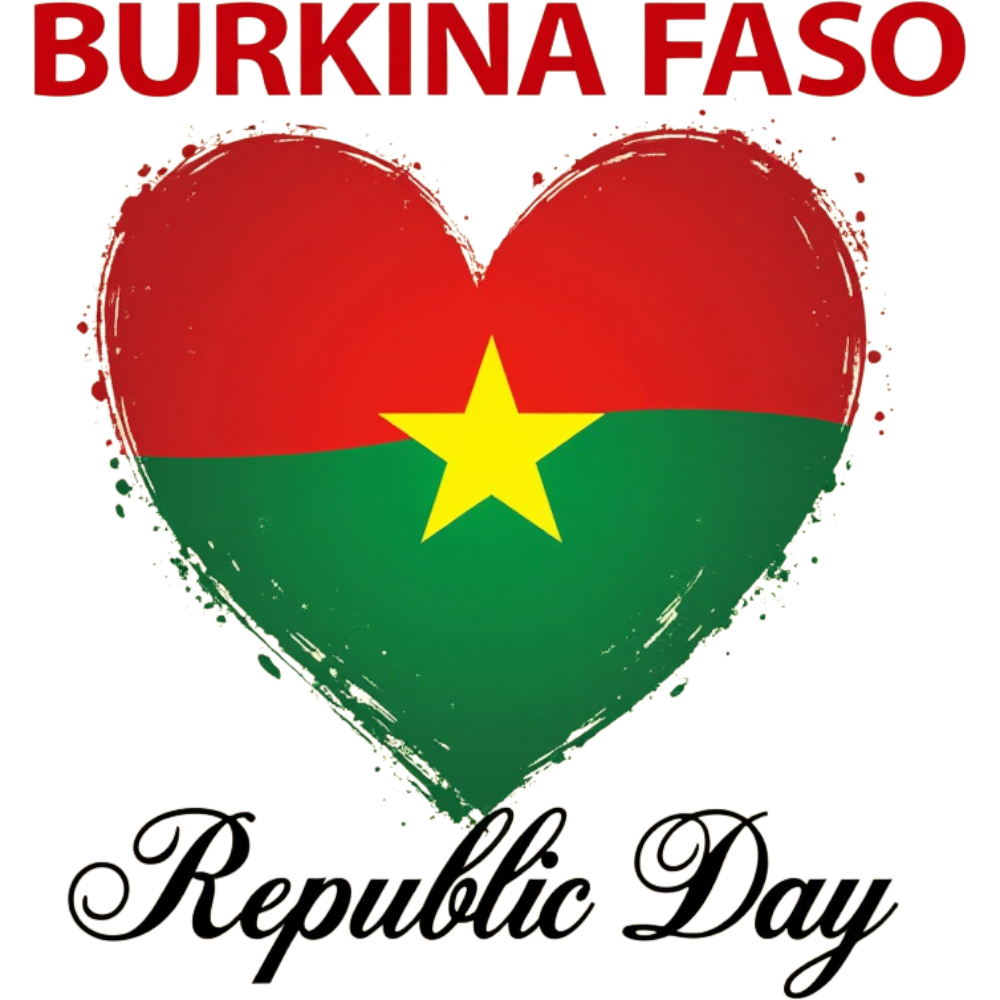Burkina Faso Republic Day Patriotic Heart Flag Design - Burkina Faso Republic Day 12