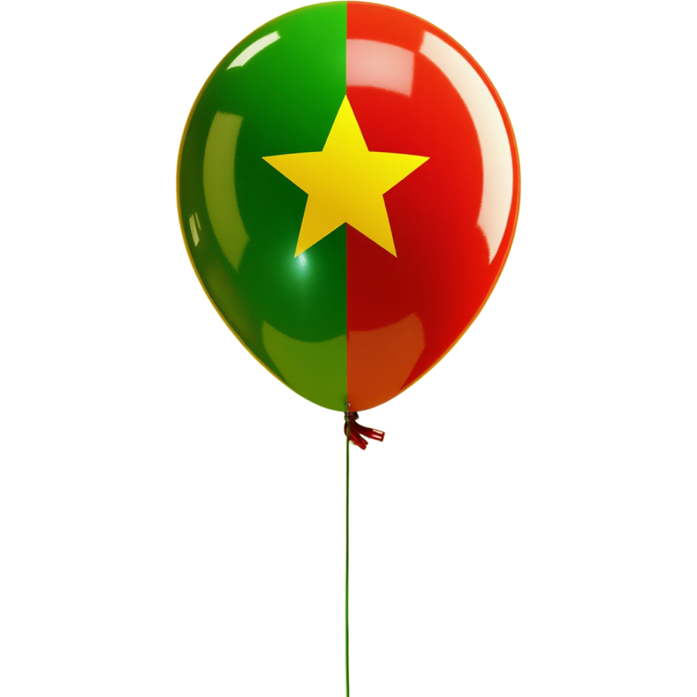 Burkina Faso Flag Design Balloon. National Symbol, Celebration, and Patriotism Representation - Burkina Faso Republic Day 2