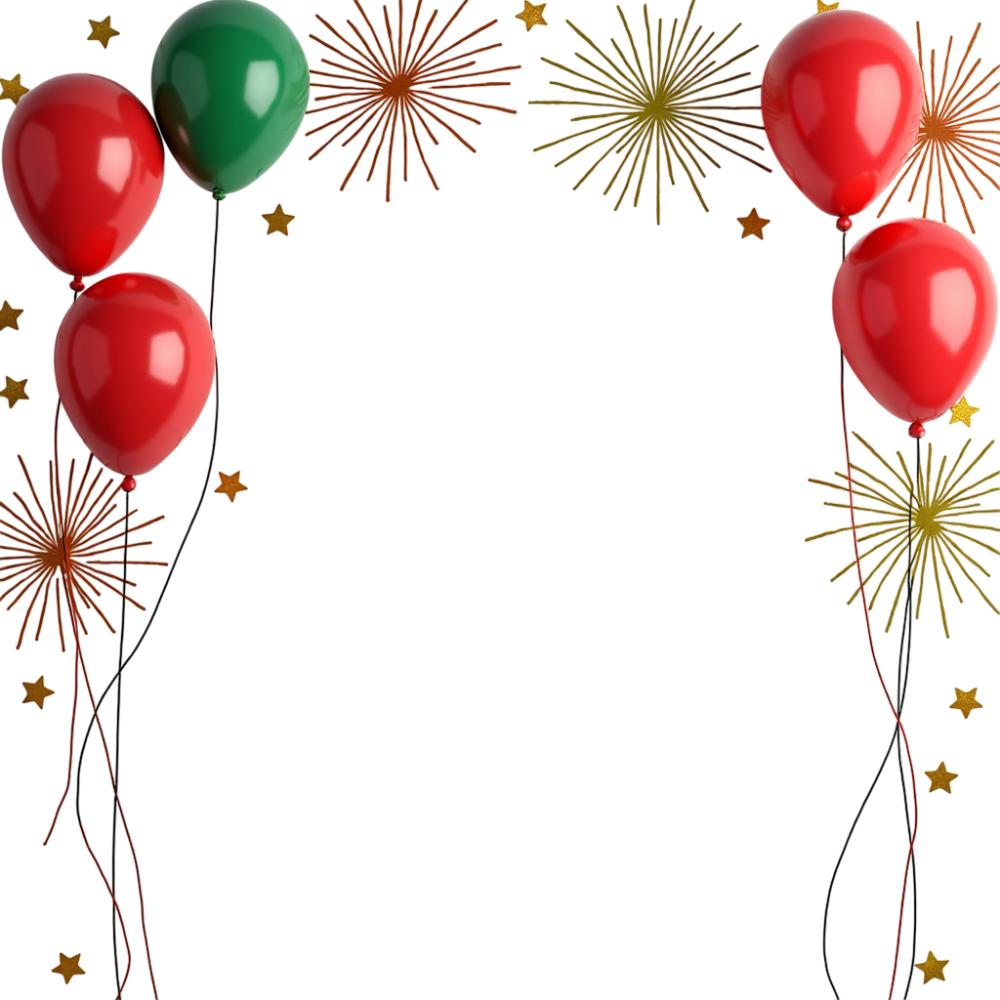 Festive Balloons and Sparkles on Dark for Event Design - Burkina Faso Republic Day 3