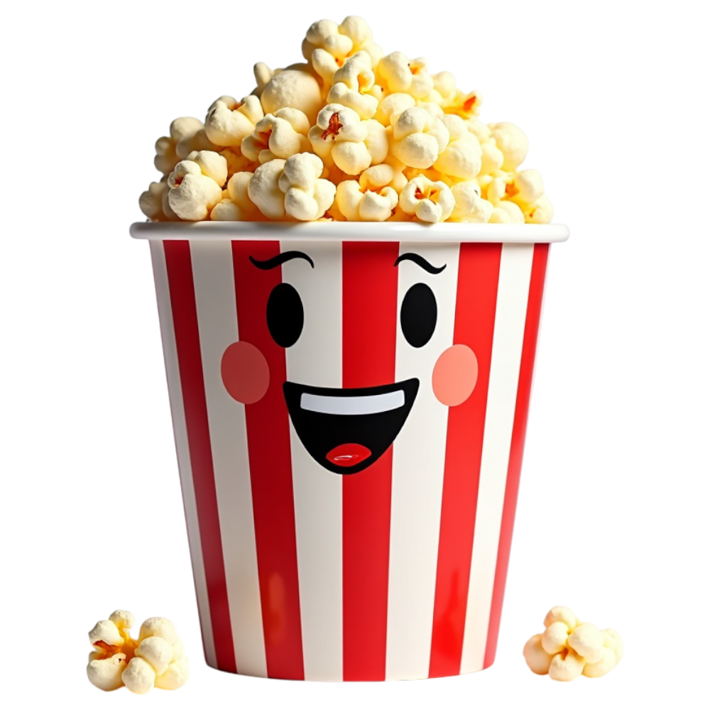Cinema Popcorn Bucket Character. Happy Movie Snack Icon. - Business Of Popping Corn Day 19