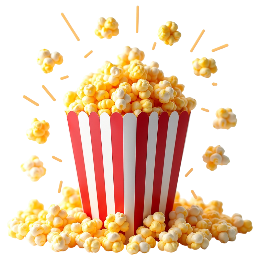 Classic Popcorn Tub Overflowing with Golden Kernels for Movie Night or Entertainment - Business Of Popping Corn Day 2