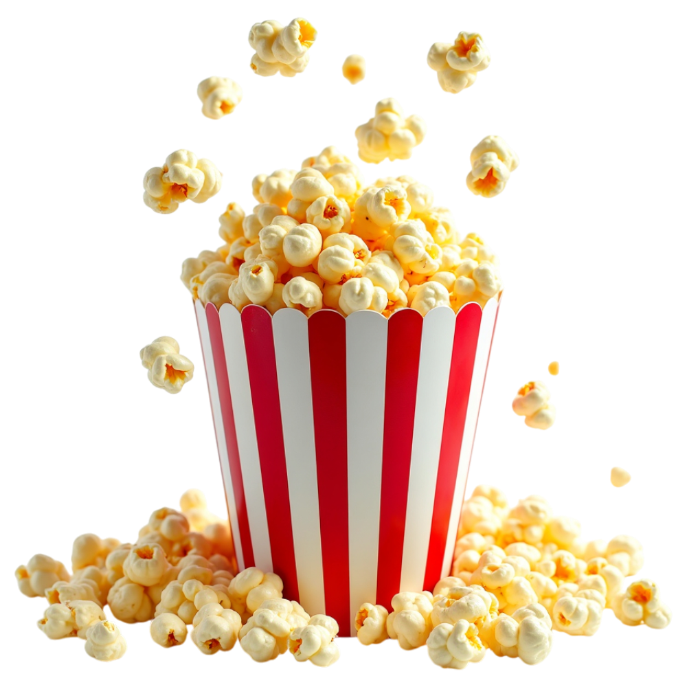 Fresh Popcorn Bursting from Classic Striped Cinema Box, Kernels in Motion - Business Of Popping Corn Day 5