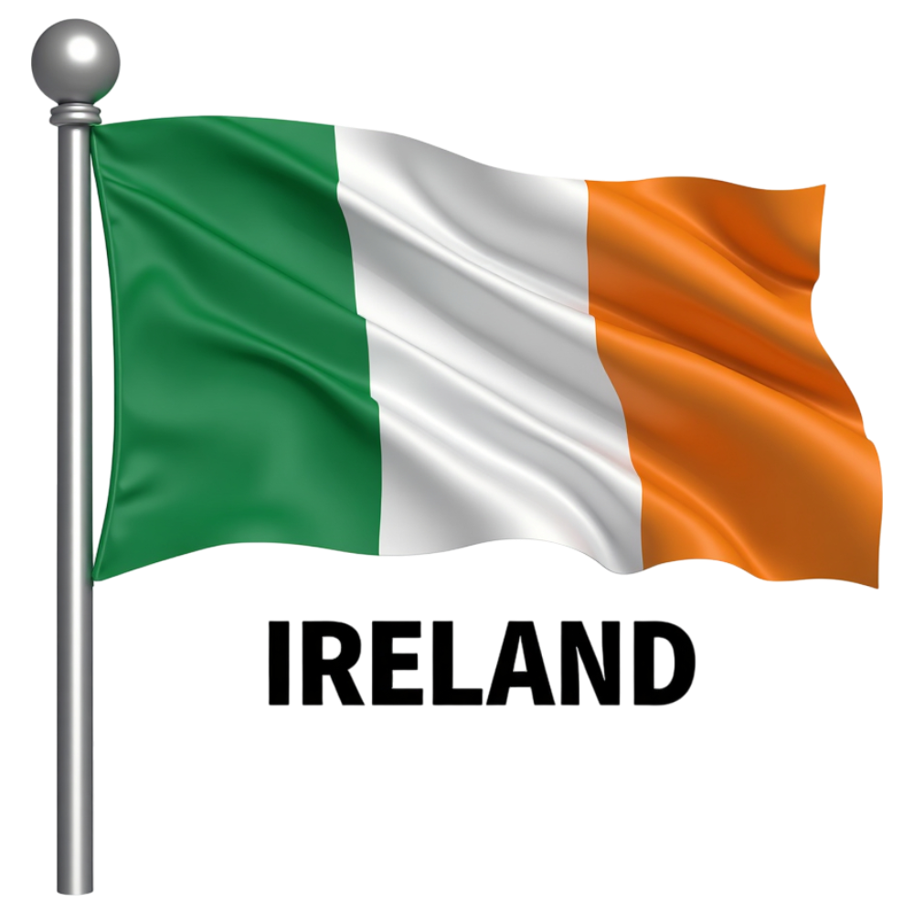 Irish National Flag Waving on Pole - Constitution Of Ireland 32