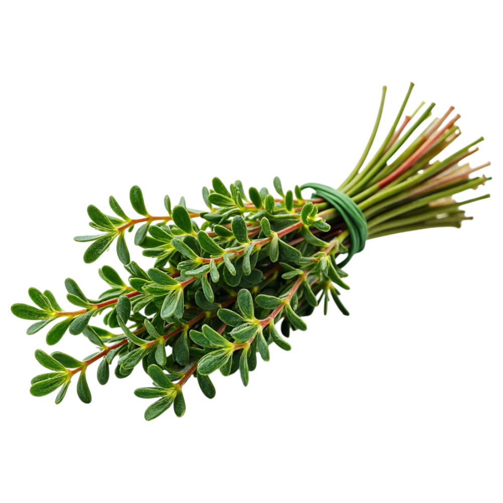 Fresh Thyme Bundle Isolated on Black. Aromatic Green Culinary Herb. - Falling Needles Family Fest Day 23