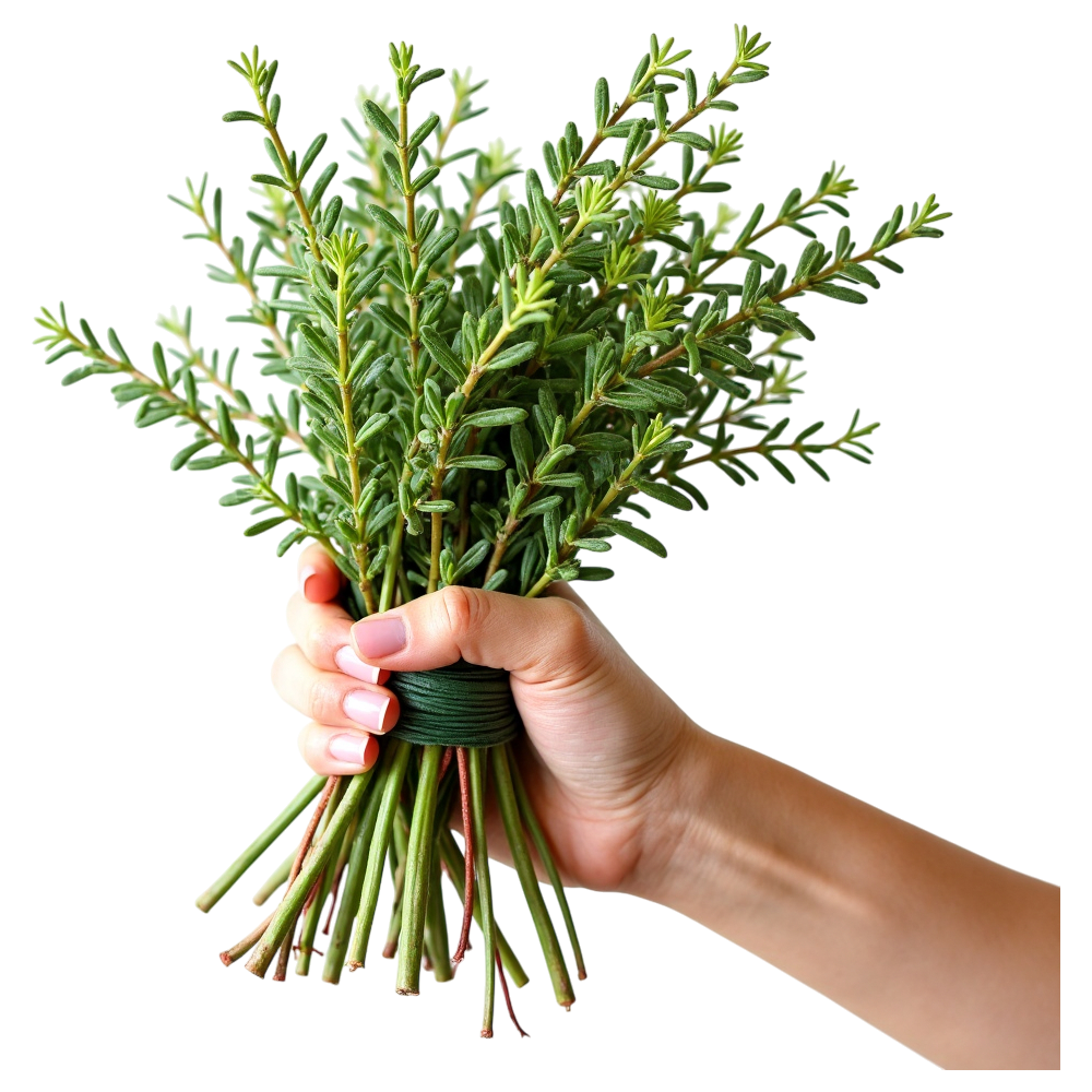 Fresh Rosemary Bunch in Hand - Falling Needles Family Fest Day 31