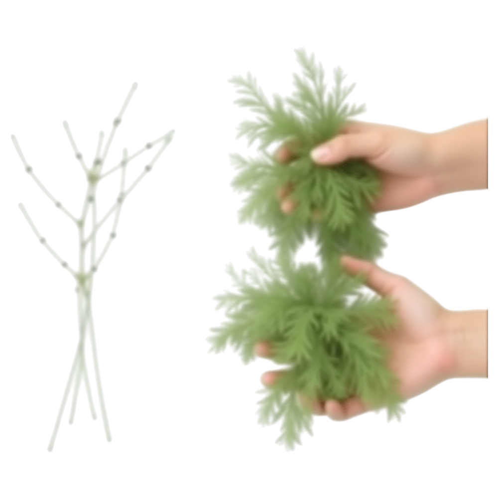 DIY Crafting: Artificial Greenery, Decorative Twigs & Synthetic Foliage in Hands - Falling Needles Family Fest Day 36