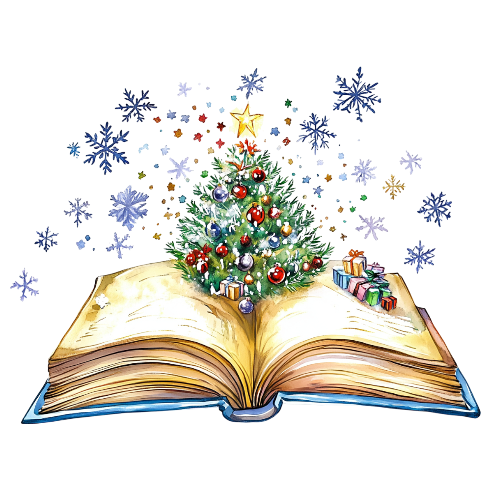 Enchanting Open Book Revealing Decorated Christmas Tree and Presents - Falling Needles Family Fest Day 46
