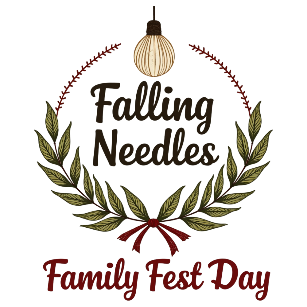 Falling Needles Family Fest Day Event Wreath Illustration - Falling Needles Family Fest Day 6