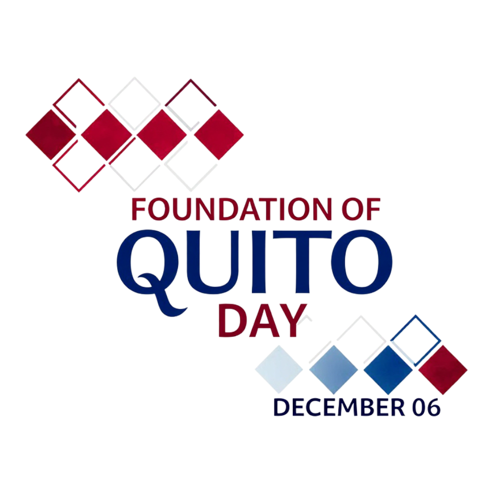 Foundation of Quito Day Celebration Banner with Checkerboard Pattern, December 06. Ecuador City Anniversary Event. - Foundation Of Quito Day 23