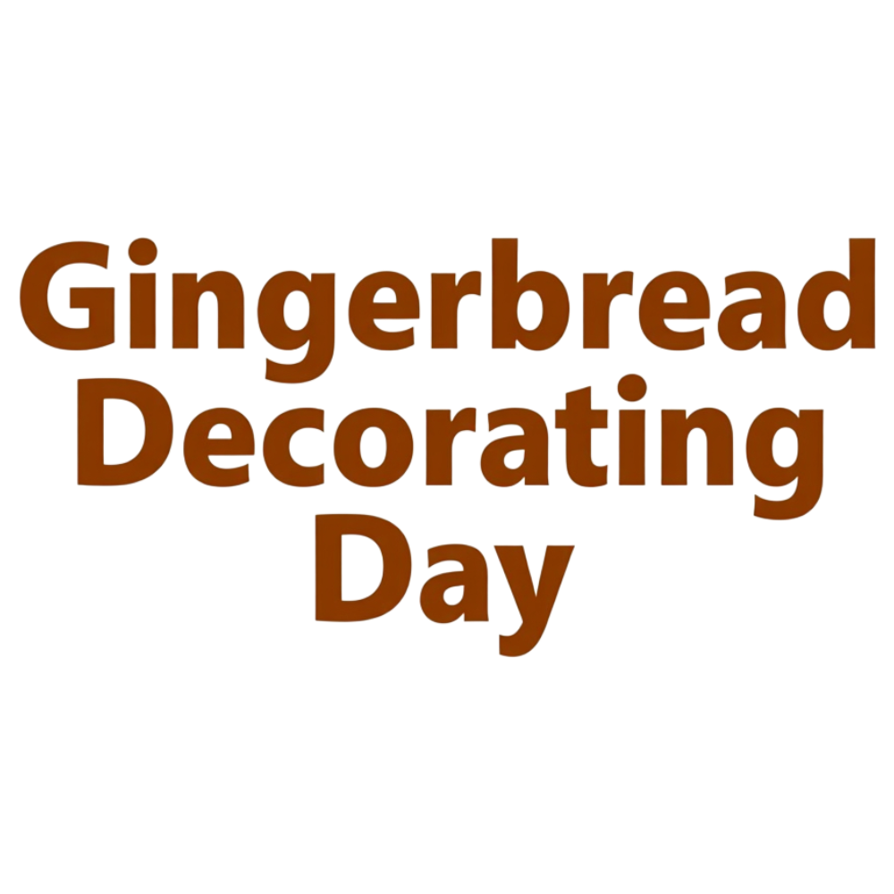 Gingerbread Decorating Day Text on Black Background - Gingerbread Decorating Day 10