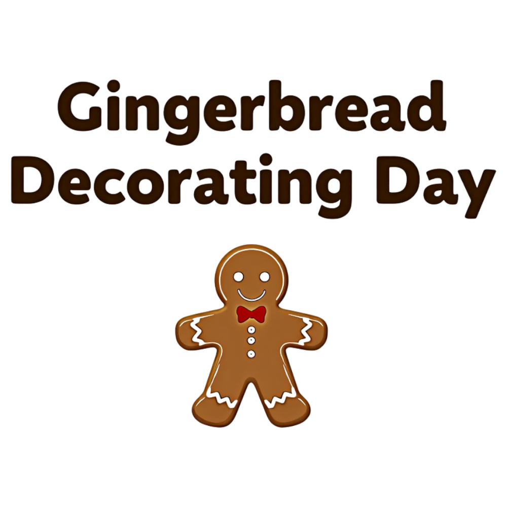 Gingerbread Decorating Day Celebration with Festive Cookie Illustration - Gingerbread Decorating Day 23