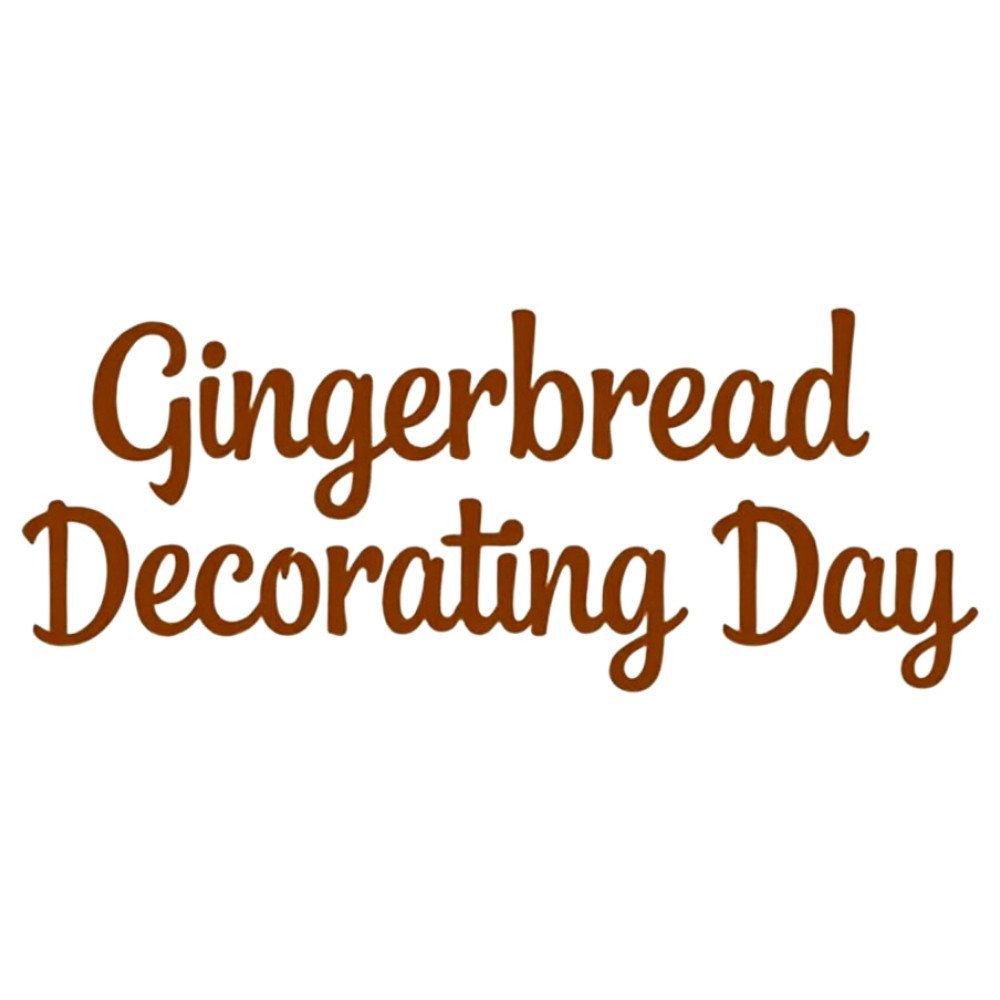 Gingerbread Decorating Day - Festive Typography on Black Background - Gingerbread Decorating Day 9
