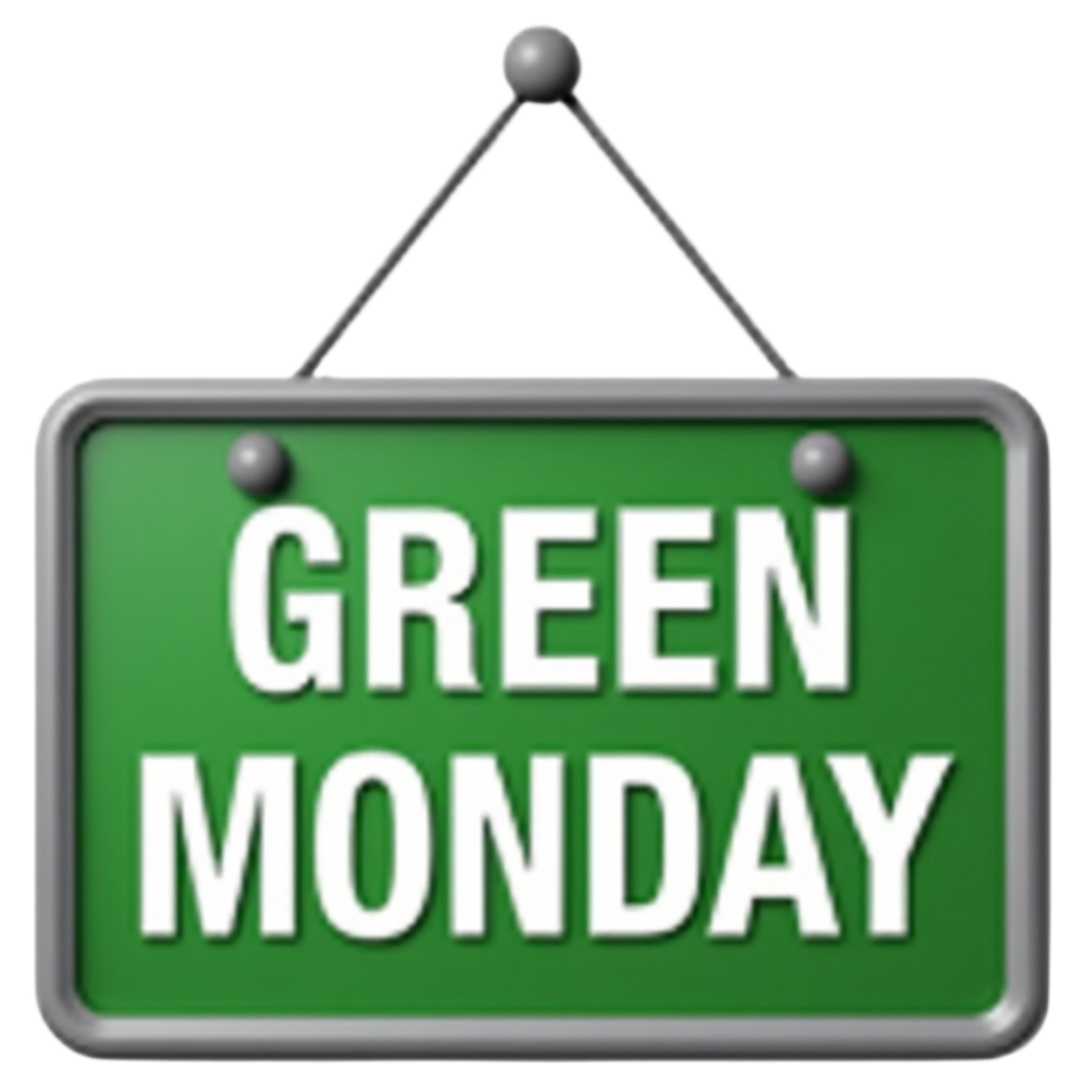 Green Monday Sign - Hanging Banner for Sustainable Shopping & Eco Initiatives - Green Monday 11
