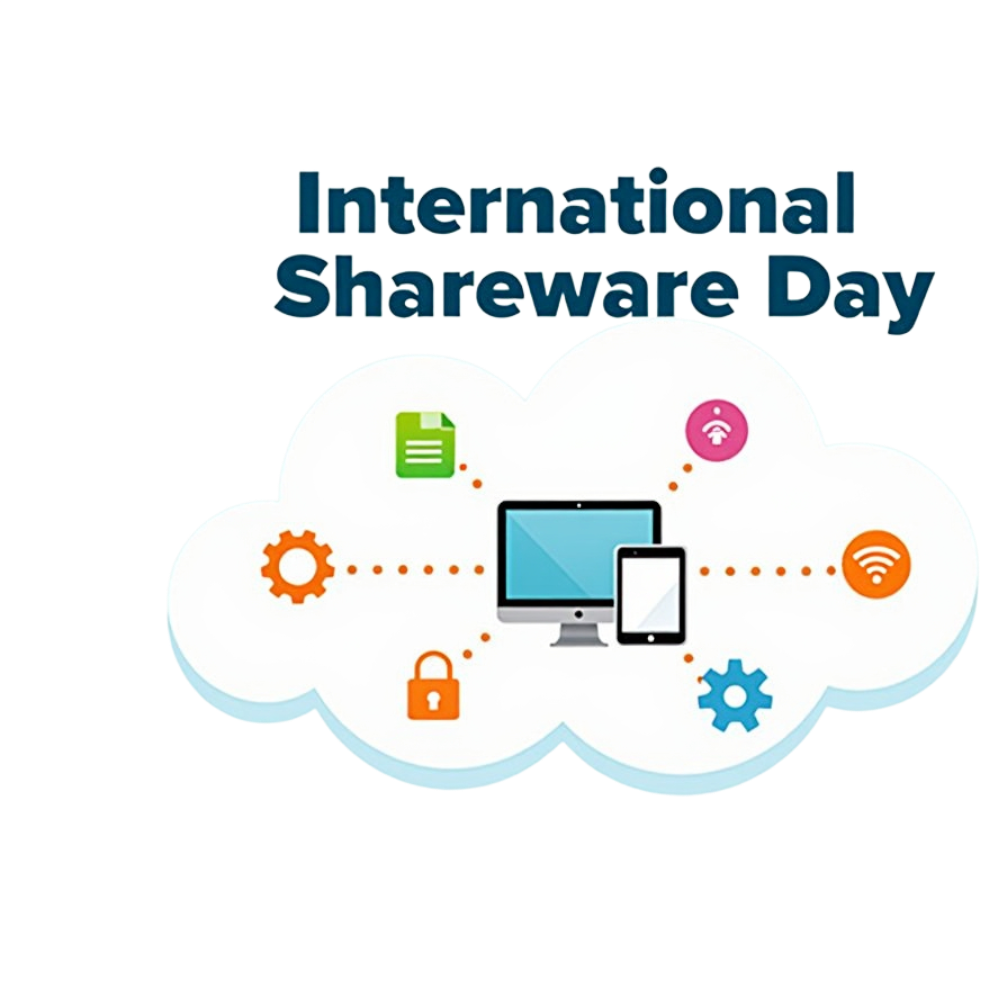 International Shareware Day: Cloud concept with devices, software, security - International Shareware Day 12