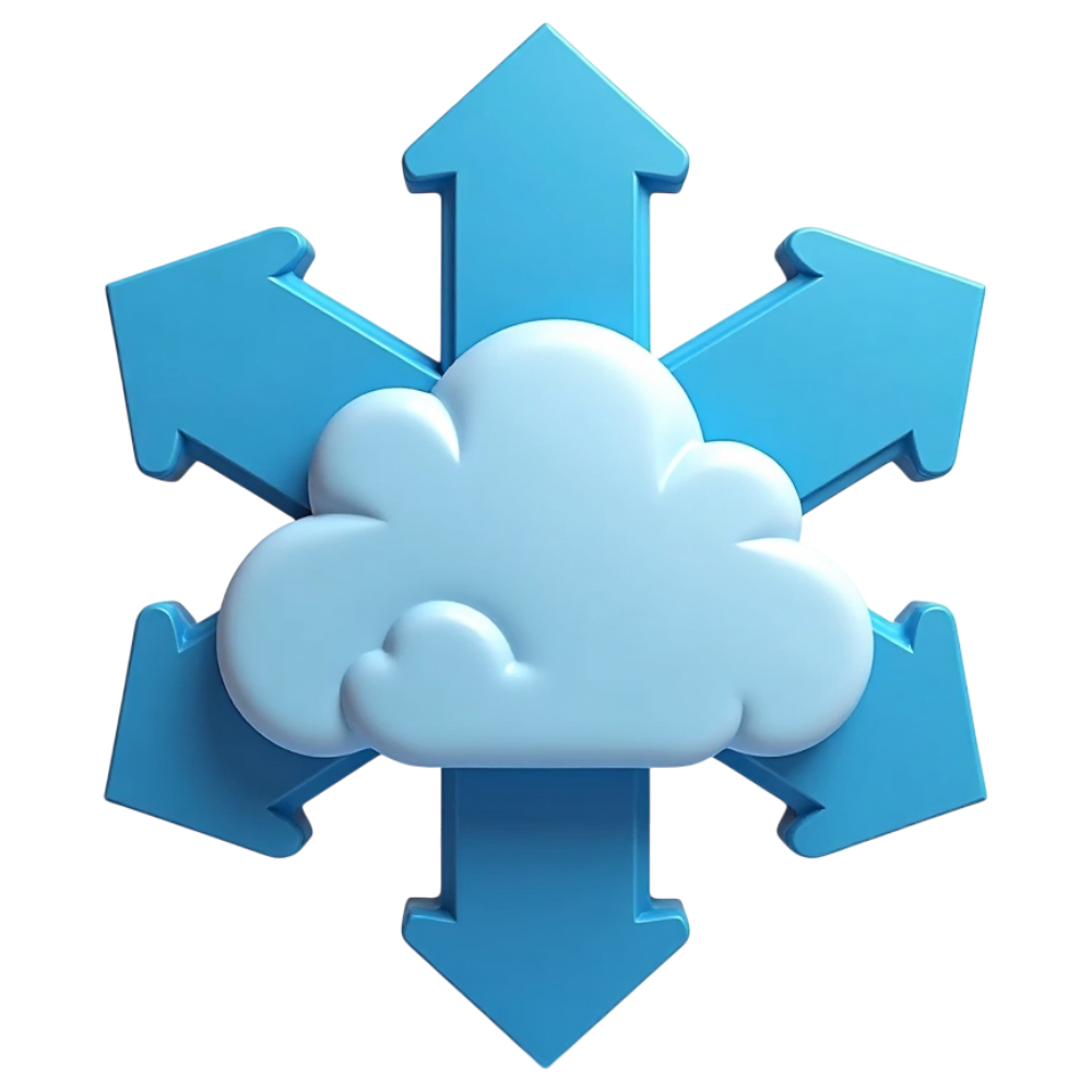 Cloud Computing Data Flow and Connectivity Concept - International Shareware Day 5