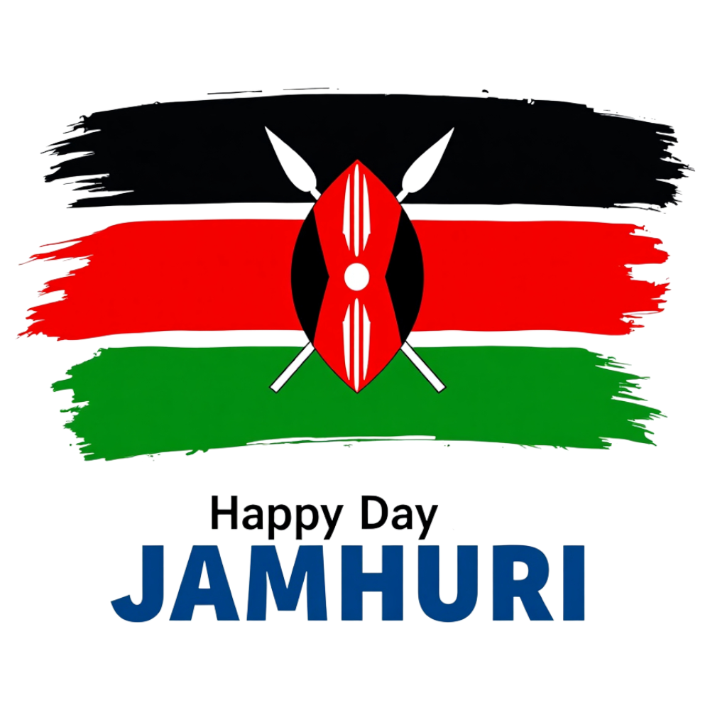 Kenya Jamhuri Day: Patriotic Flag, Maasai Shield & Spears. African Republic Celebration. - Jamhuri Day 17