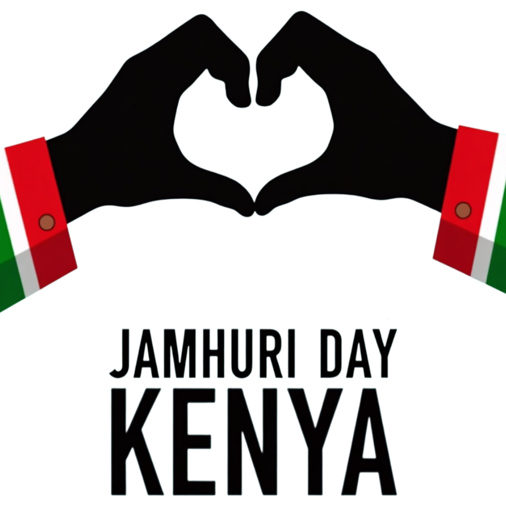 Jamhuri Day Kenya Celebration: Patriotic Heart Hands Graphic Design - Jamhuri Day 20